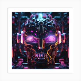 Robot Head 45 Art Print