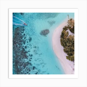 Aerial View Of A Tropical Island Art Print