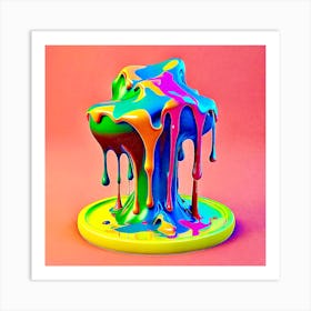 Dripping Paint Art Print