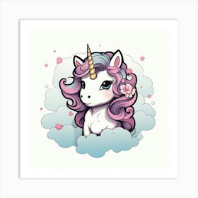 Cute Unicorn 488 Art Print