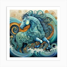 Celtic horse Art Print