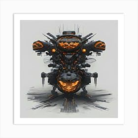 Pumpkin Jack-O-Lantern (Cyberpunk37) Art Print