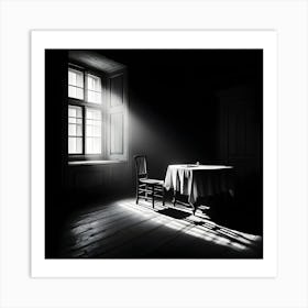 Table In The Dark Art Print