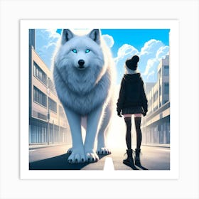 Wolf In The City Art Print