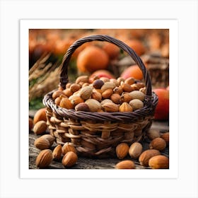 Basket Of Nuts 1 Art Print