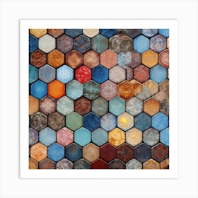 Mosaic Tile Background 1 Art Print