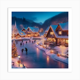 Christmas Village Art Print