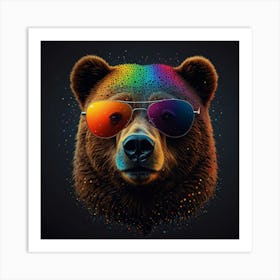 Bear In Sunglasses Art Print