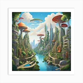 Futuristic City 3 Art Print