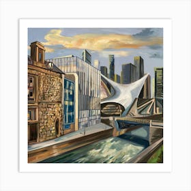 Cityscape Of Chicago Art Print