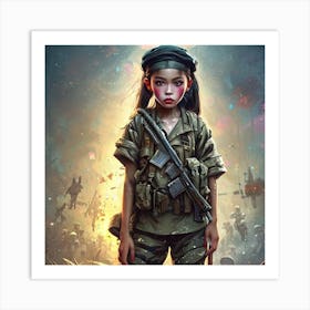 Asian Child Soldier Art Print