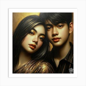 Asian Couple Art Print