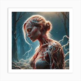 Woman In The Woods 17 Art Print