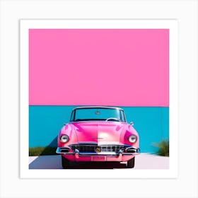 Pink Car 1 Art Print