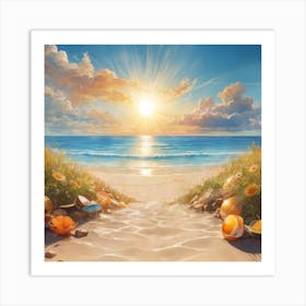 Beach Scene Art Print