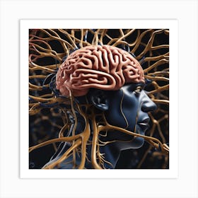 Nervous System Inside Brain Texture In Macro By Jacob Lawrence And Francis Picabia Perfect Compos (1) Art Print