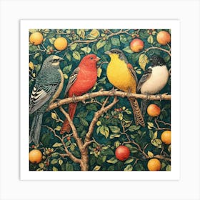 Birds On A Branch Art 5 Art Print