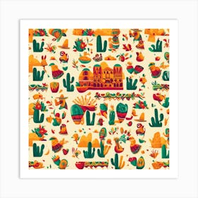 Mexican Pattern 10 Art Print