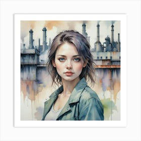 Industrial Girl 7 Art Print