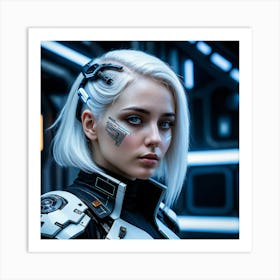 Futuristic Girl 33 Art Print