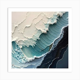 Abstract Wave Painting 3 Art Print