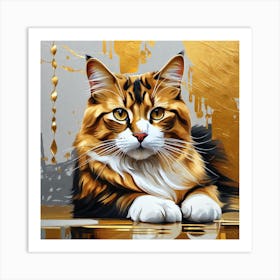 Cat Painting 8 Art Print