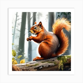 Red Squirrel 25 Art Print