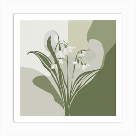 Elegant Simplicity Lily Of The Valley In Matisse Style 6 Art Print