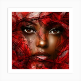 Black Girl With Red Hair 1 Art Print