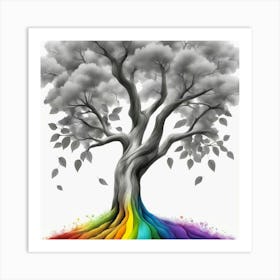 Rainbow Tree Art Print