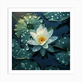 Stockcake Serene Lotus Bloom 1720412647 Art Print