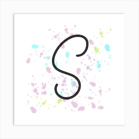 Name Initials Name Initials Letter S Art Print