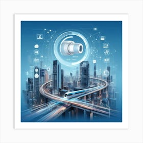 Futuristic Cityscape 7 Art Print