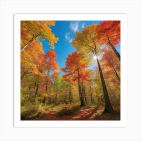 Autumn Forest Paintings Art Print 4 Art Print