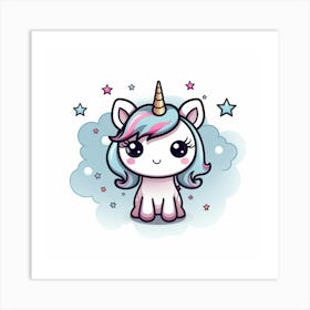 Cute Unicorn 198 Art Print