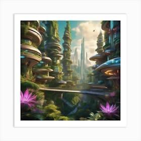 A.I. Blends with nature 2 Art Print