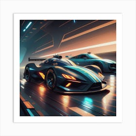 Futuristic Racing Art Print