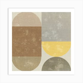 Abstract Circles With Texture Art Print