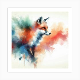 Fox Painting Art Print