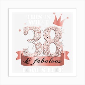 38 & Fabulous I Black Peach Party Group Candid Photo Outfit Art Print