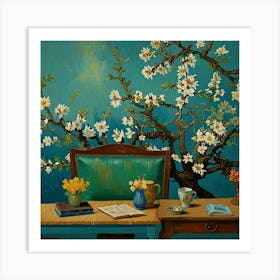 Default Almond Blossom Vincent Van Gogh Living Room Art 1 Art Print