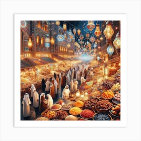 Arabic Market Ramadan Art Print