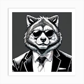 Wolf In A Suit 1 Art Print