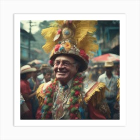 Man In A Colorful Costume Art Print