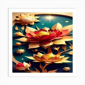 Lotus Flower Wall Art Art Print