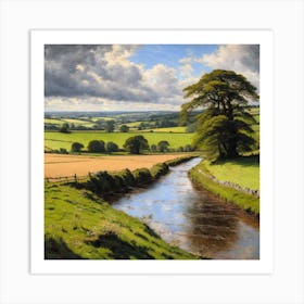 Stream In The Countryside 1 Art Print