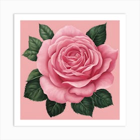 Pink Rose Art Print