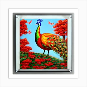 Peacock Painting Art Print