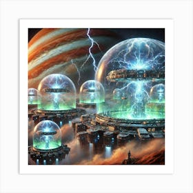 A Stunning Sci Fi Depiction Of Storm Resistant Ene Art Print