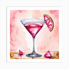 Cool grapefruit cocktail Art Print